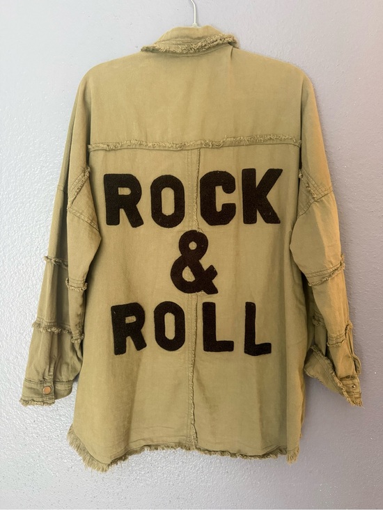 Elan Jackets & Blazers - Elan Olive Green Rock and Roll oversized Jacket or shirt